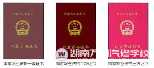 湖南萬通組織學子們考取的職業資格證書