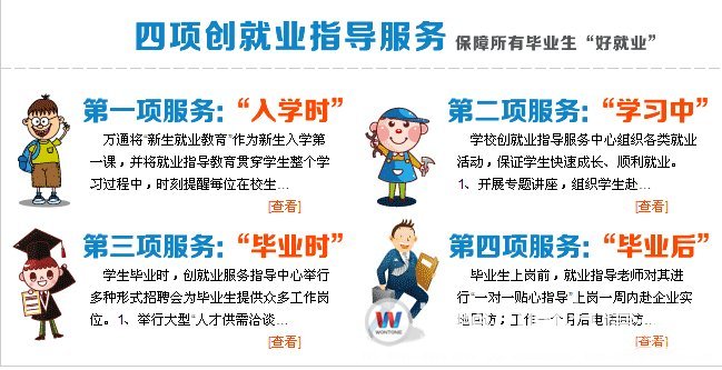 湖南萬通四項(xiàng)就業(yè)服務(wù)，確保學(xué)生就業(yè)好！